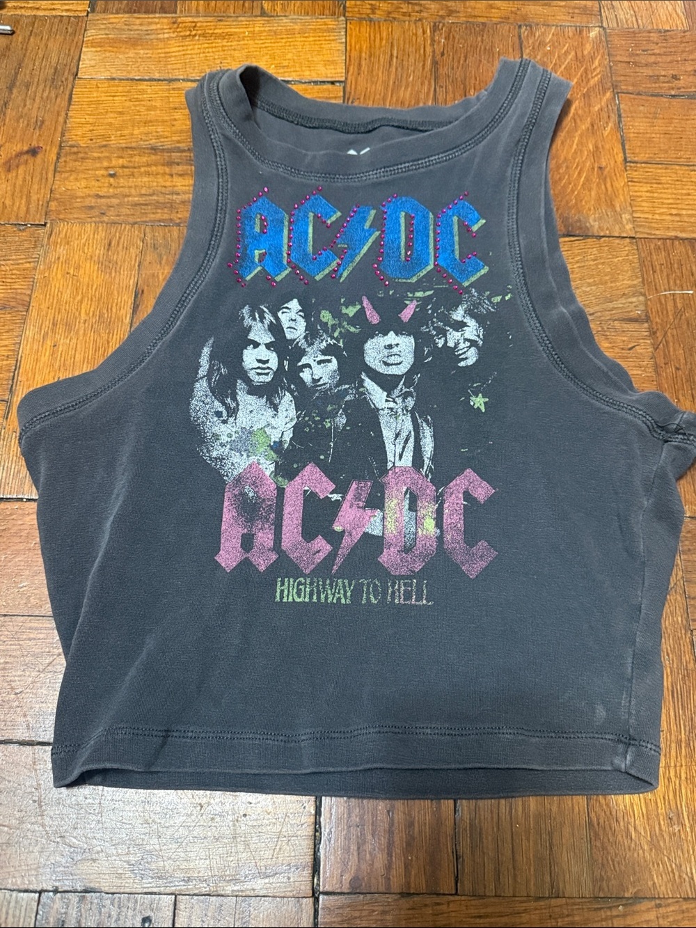 AC/DC Off Black size Small Graphic Tank